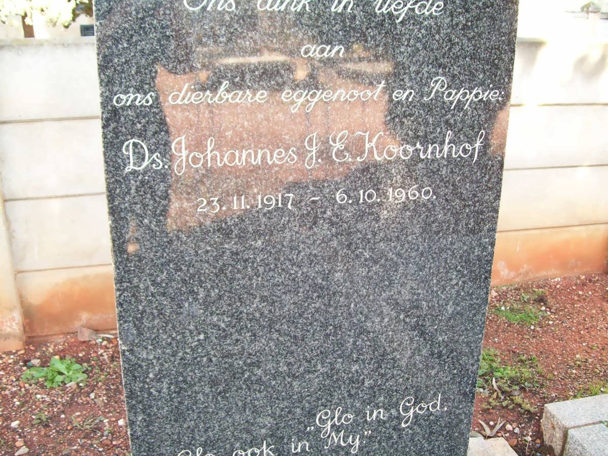 KOORNHOF Johannes J.E. 1917-1960