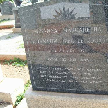 KRYNAUW Susanna Margaretha LE ROUX 1872-1956