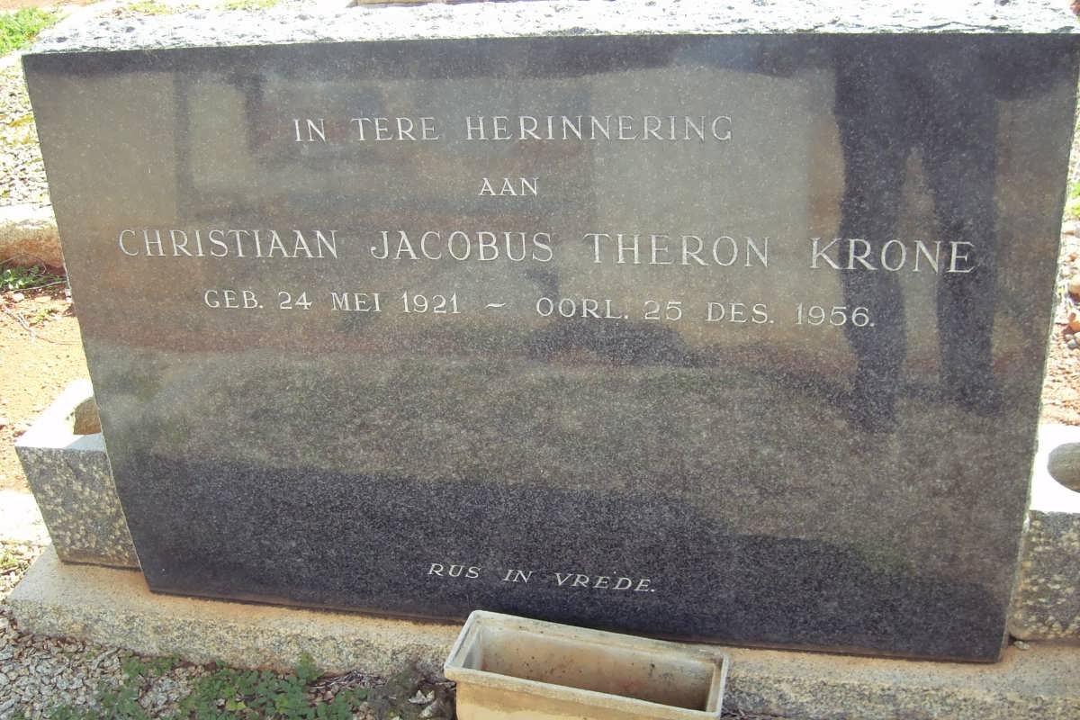 KRONE Christiaan Jacobus Theron 1921-1956