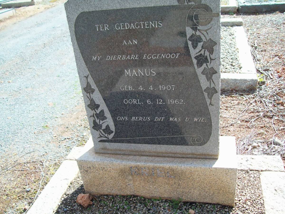 KRIEL Manus 1907-1962