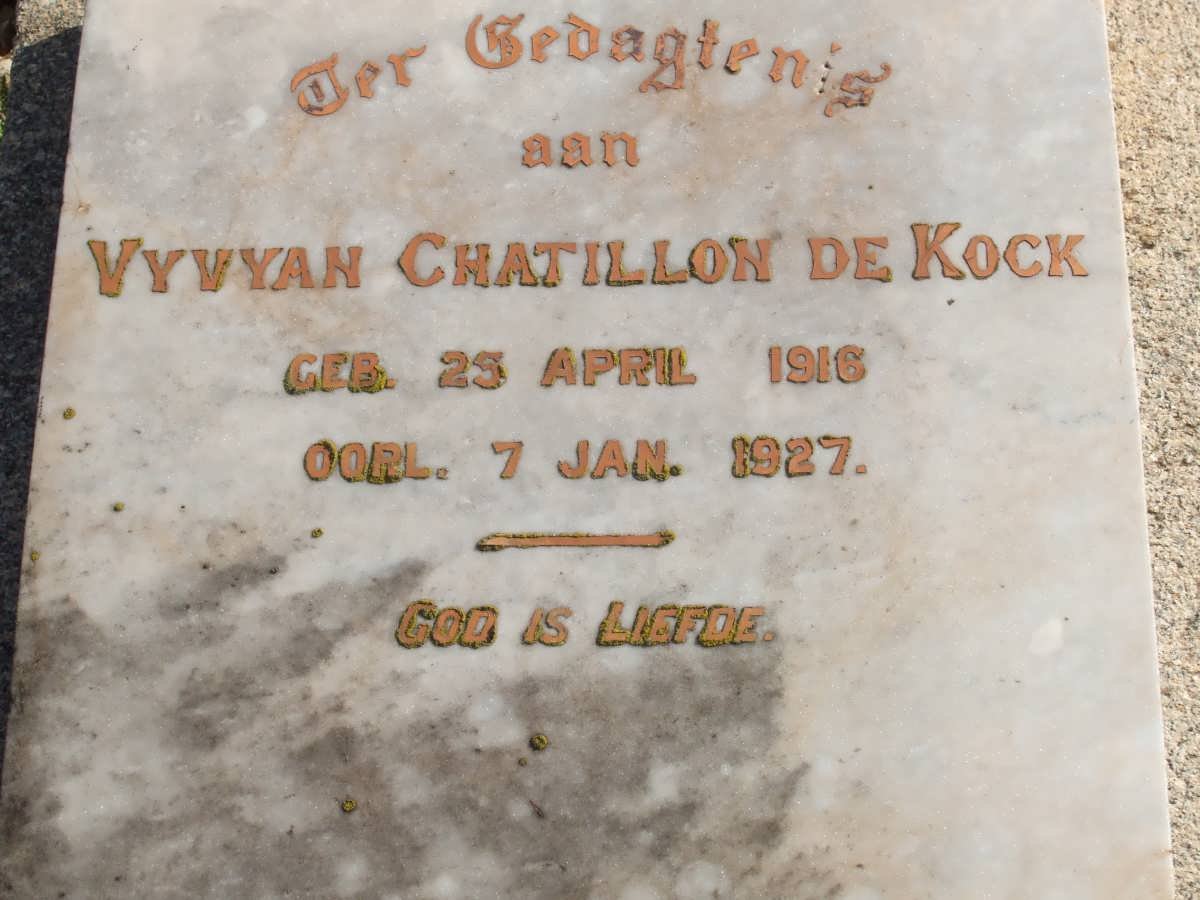KOCK Vyvyan Chatillon, de 1916-1927
