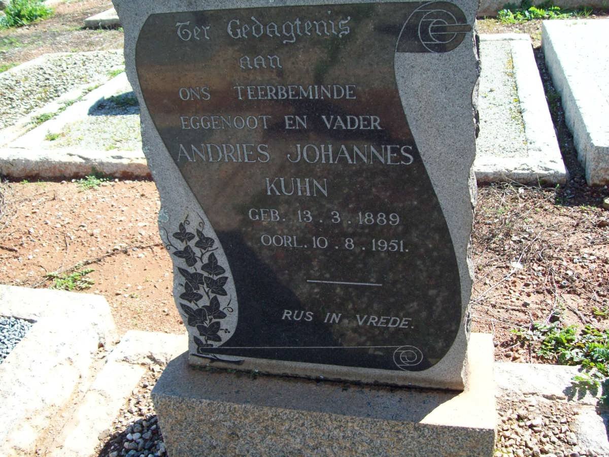 KUHN Andries Johannes 1889-1951