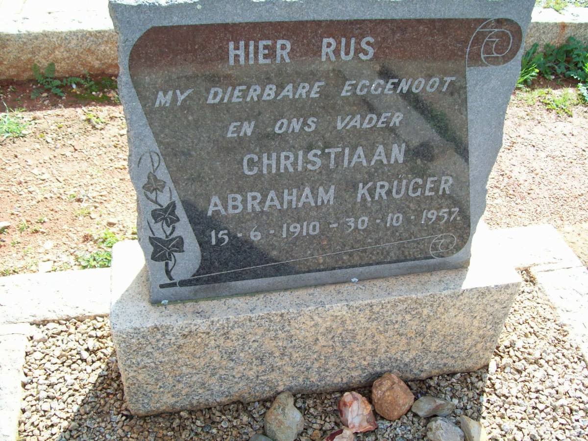KRÜGER Christiaan Abraham 1910-1957