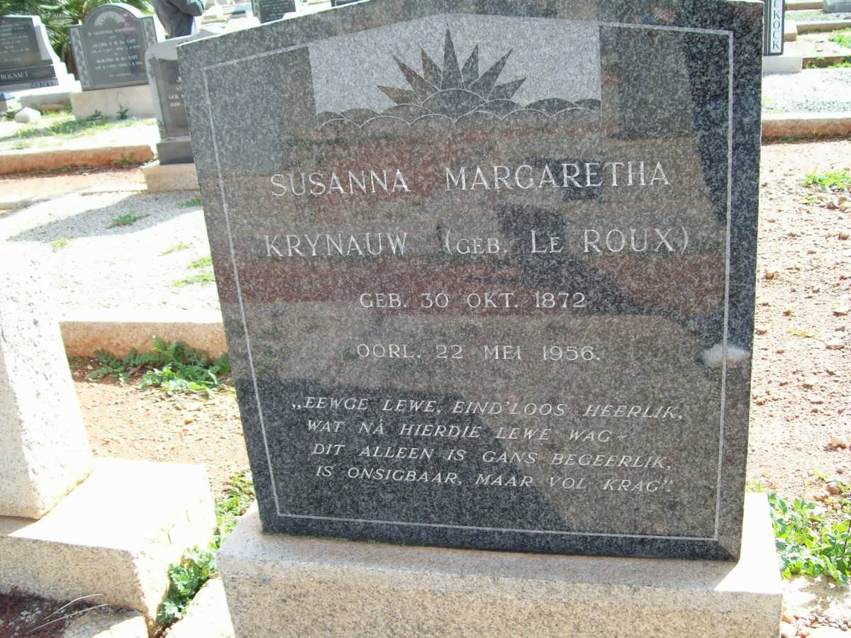 KRYNAUW Susanna Margaretha LE ROUX 1872-1956