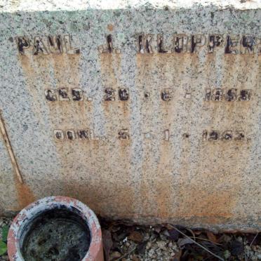 KLOPPERS Paul J. 1859-1952