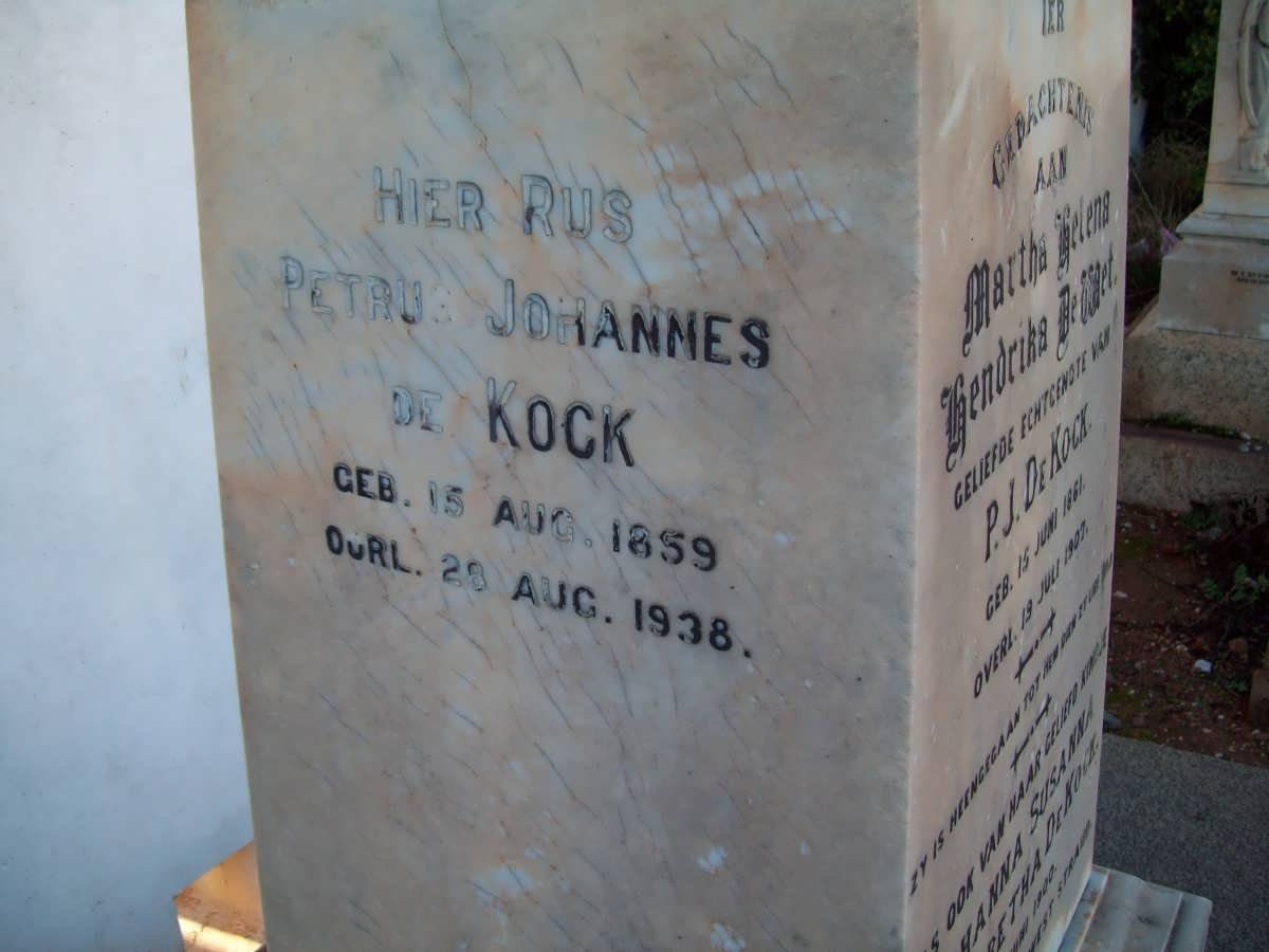 KOCK Petrus Johannes, de 1859-1938