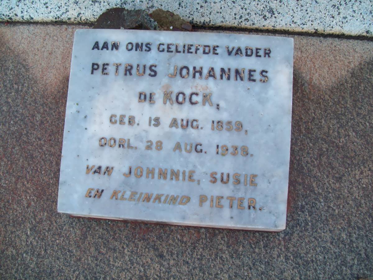 KOCK Petrus Johannes, de 1859-1938