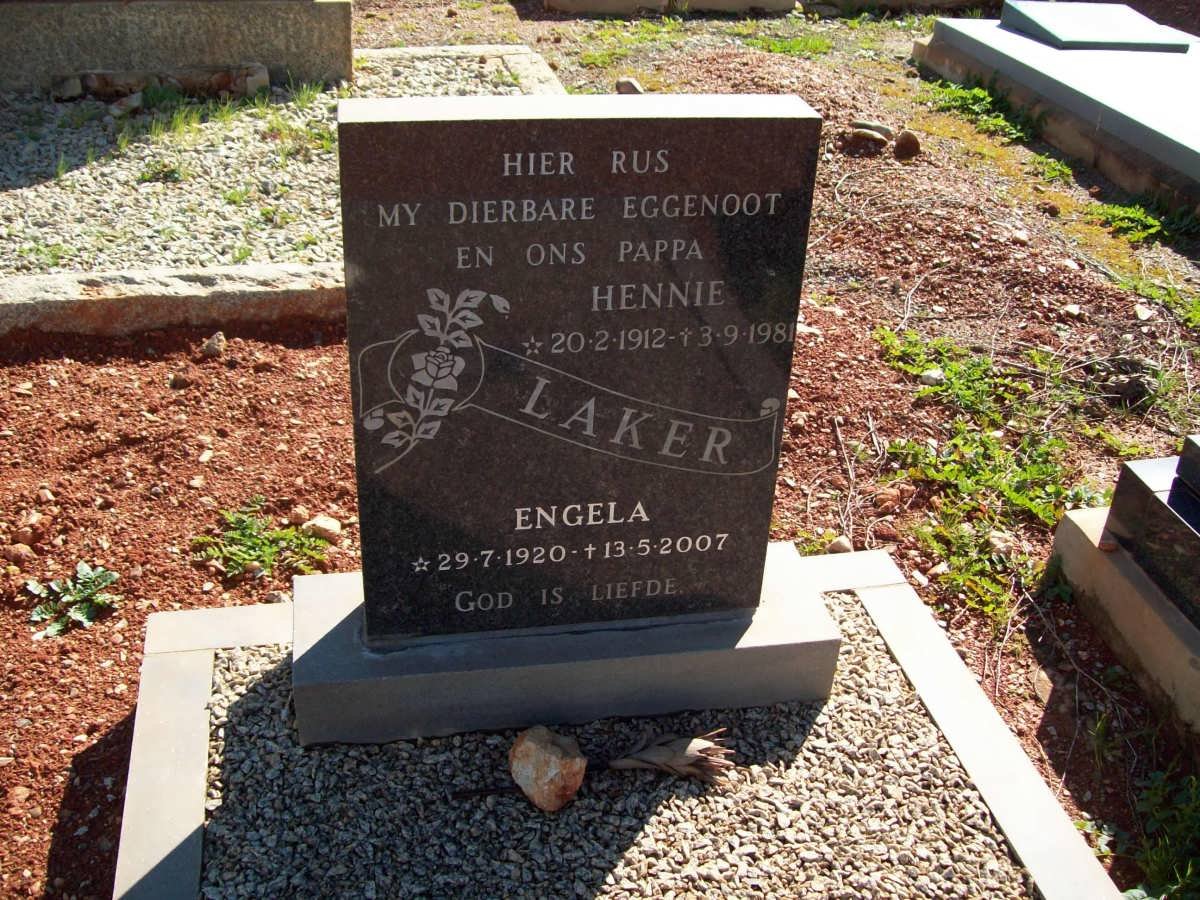 LAKER Hennie 1912-1981 &amp; Engela 1920-2007