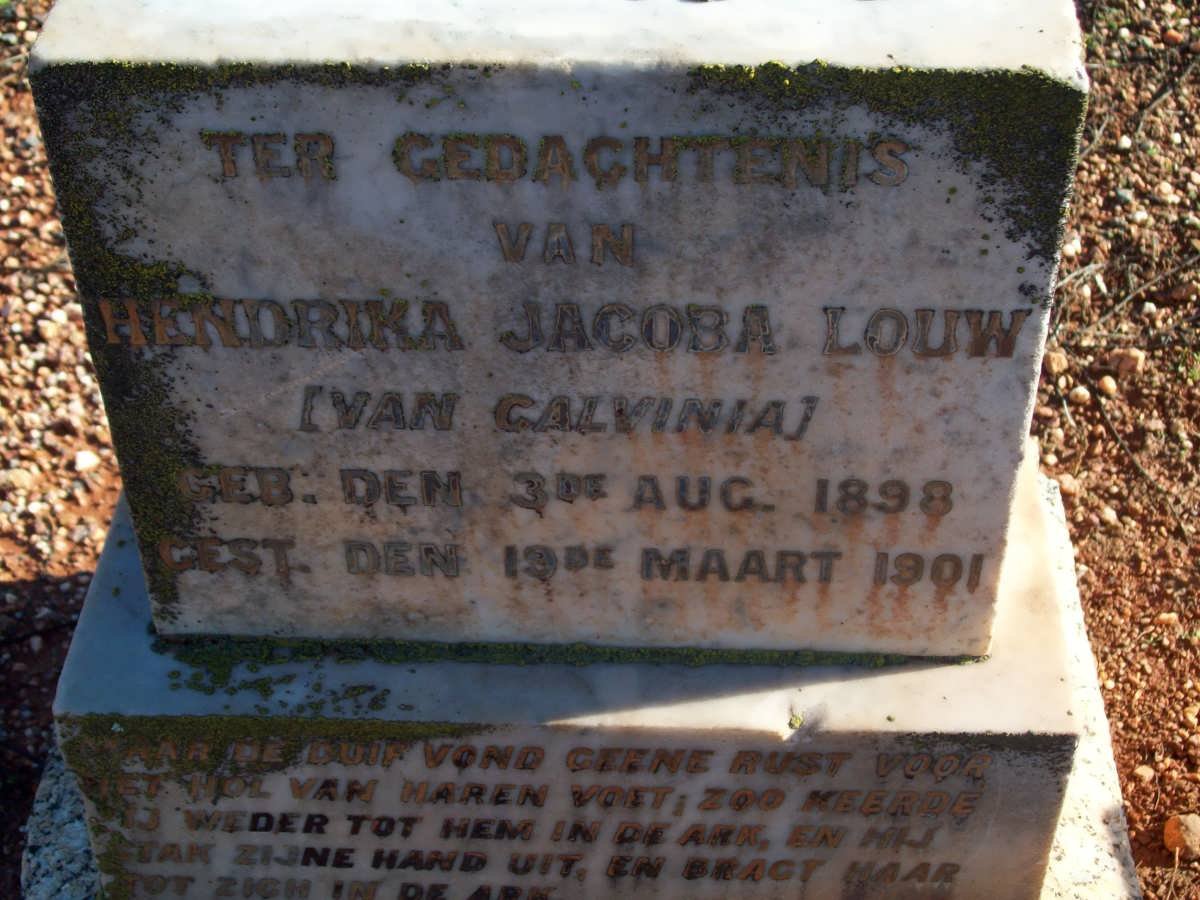 LOUW Hendrika Jacoba 1898-1901