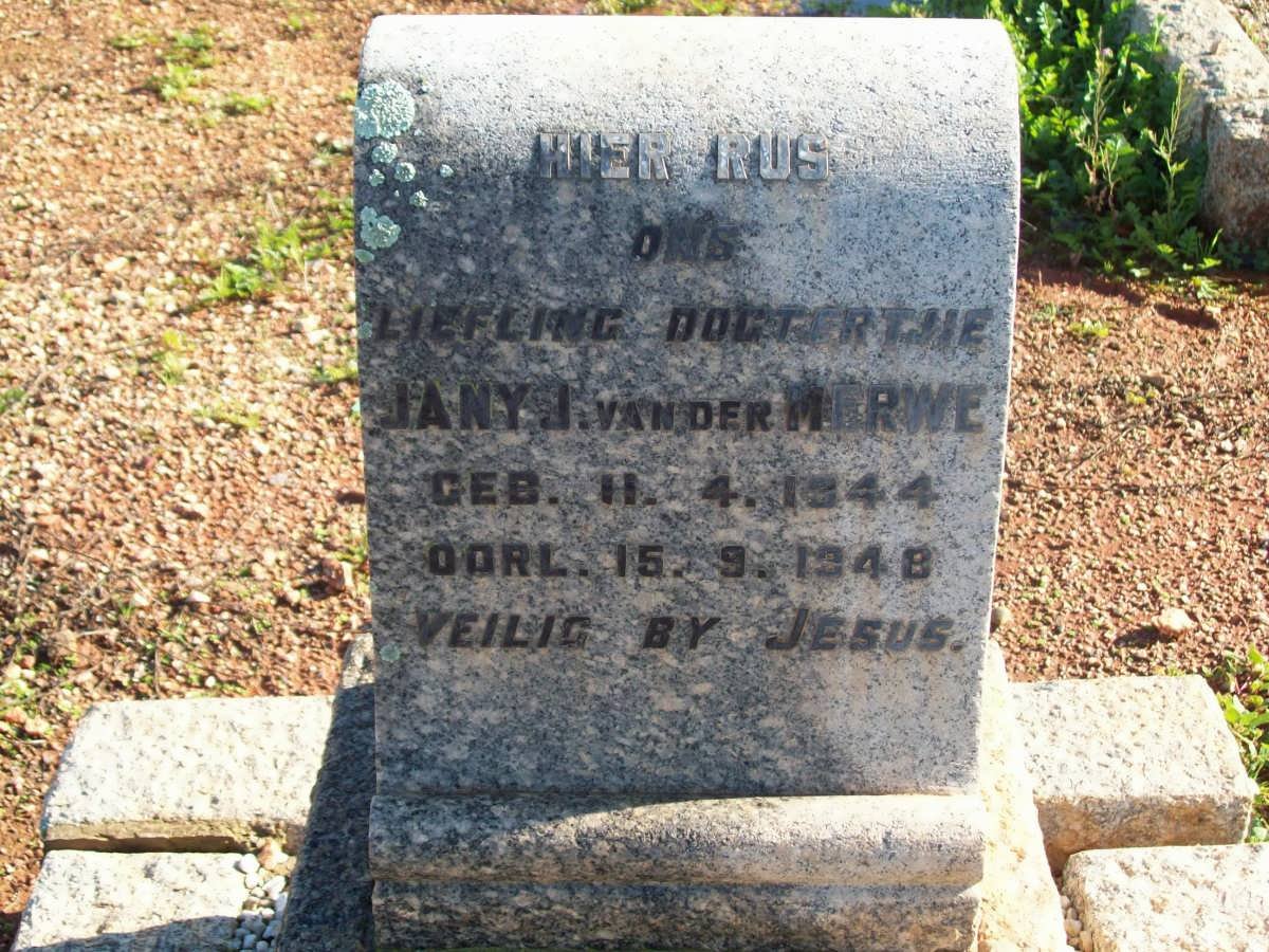 MERWE Jany J., van der  1944-1948