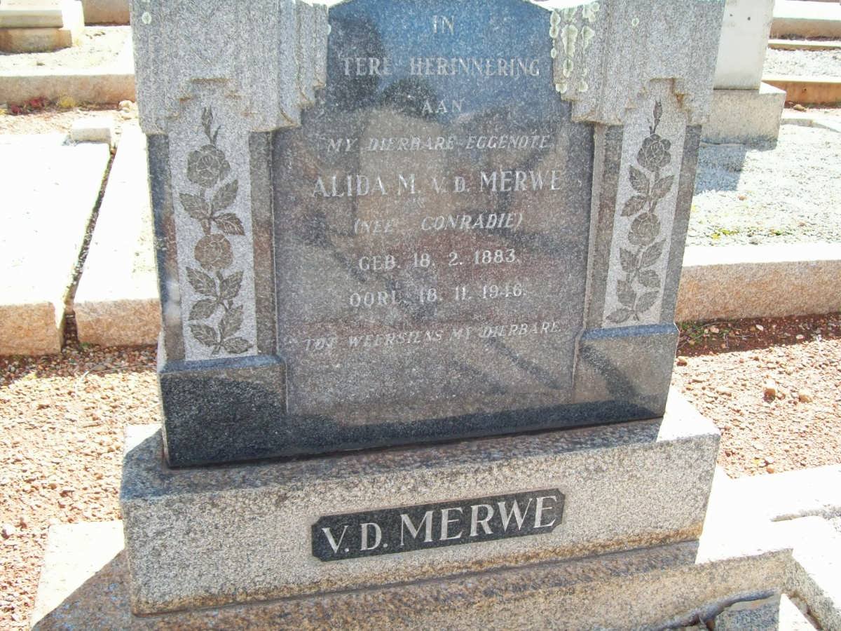 MERWE Alida M., v.d. nee CONRADIE 1883-1946