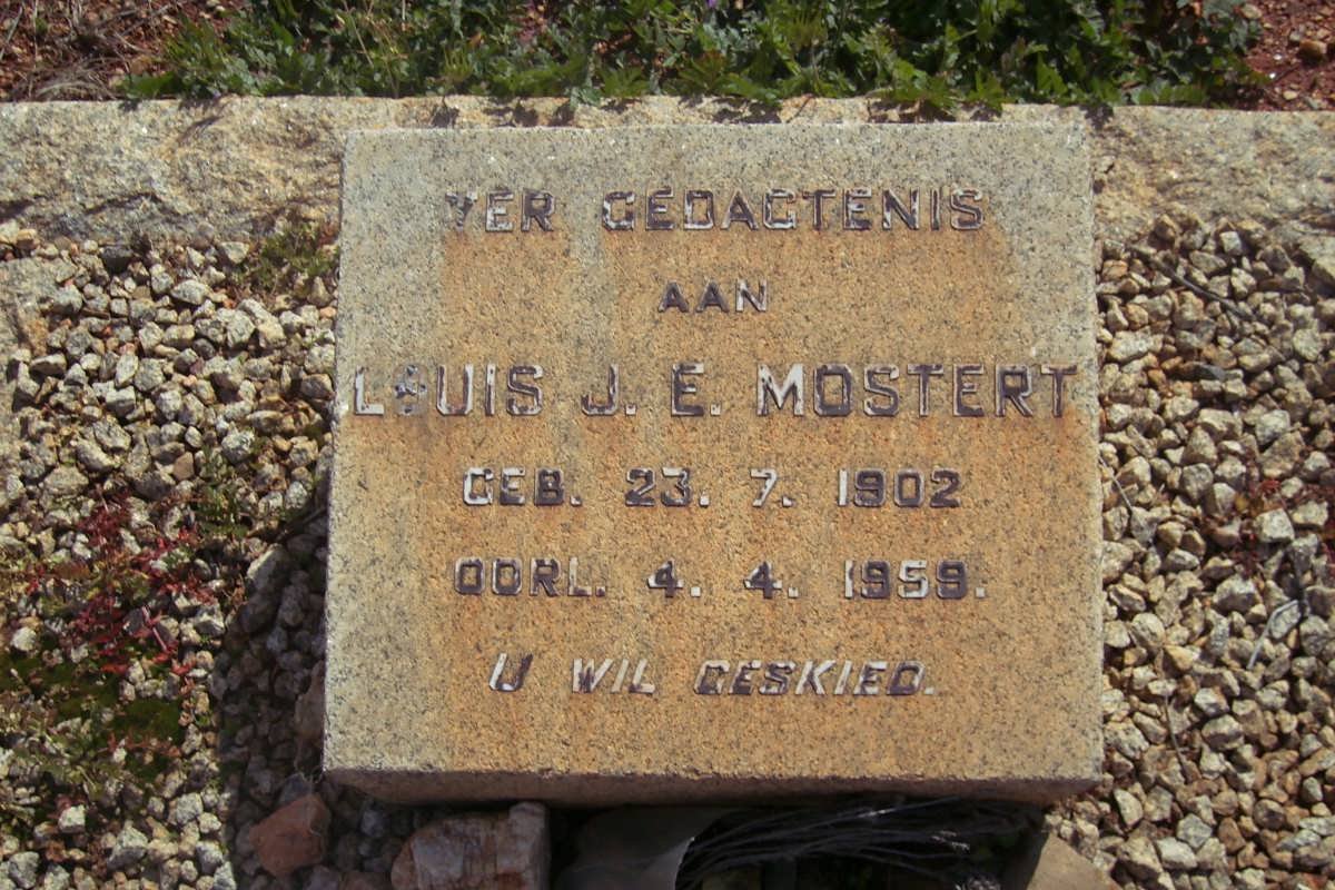 MOSTERT Louis J.E. 1902-1959