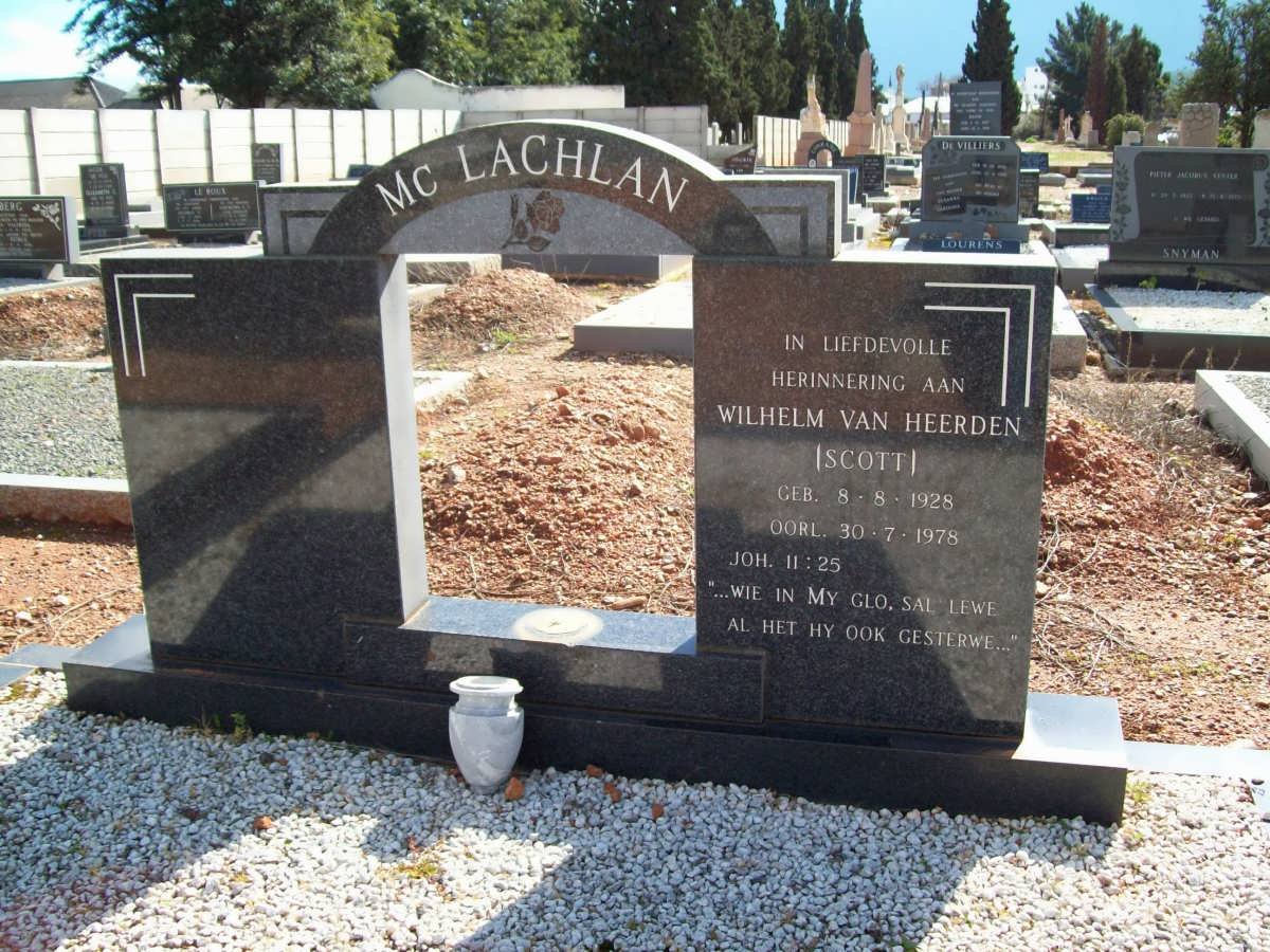 McLACHLAN Wilhelm van Heerden 1928-1978