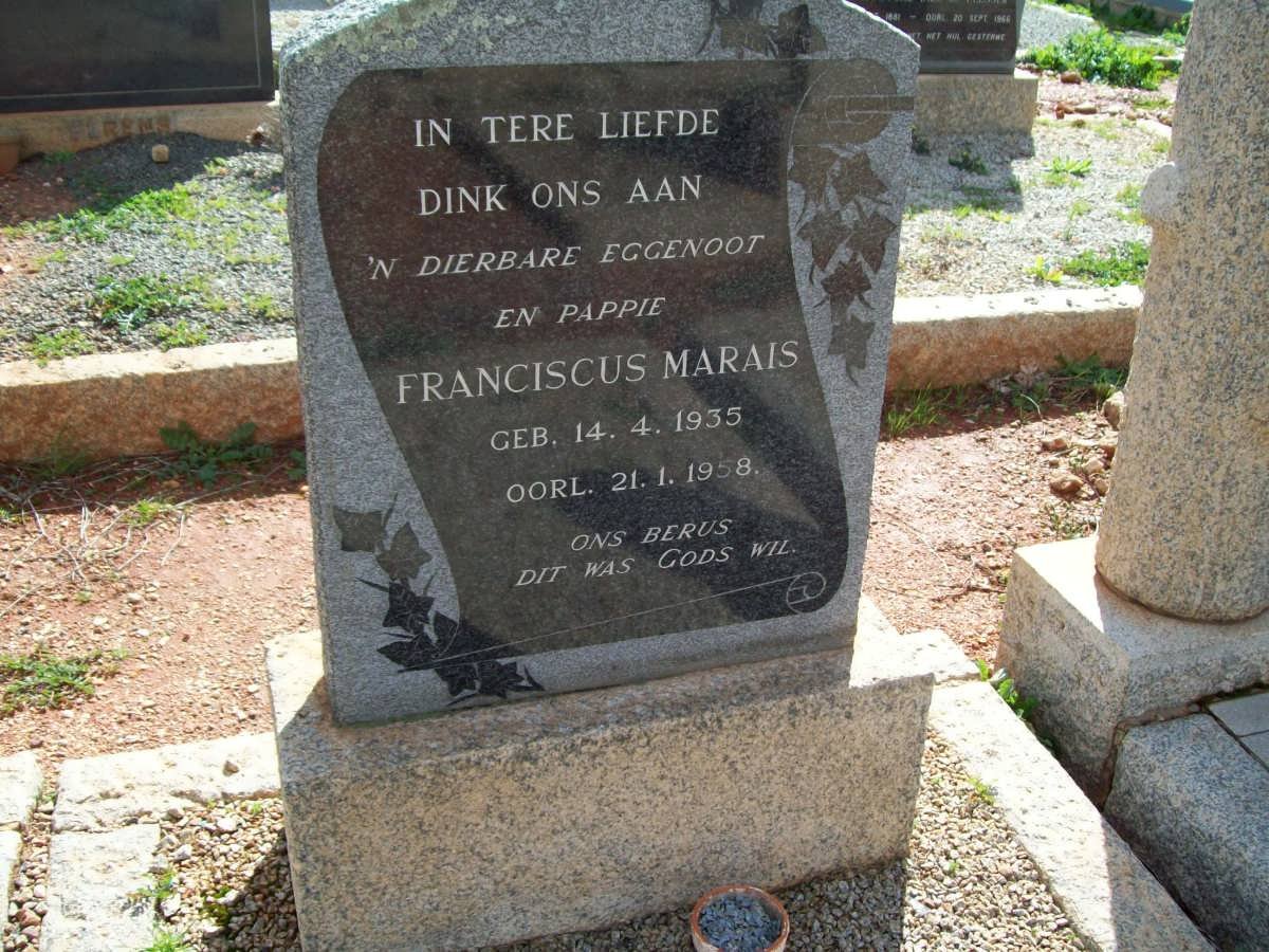 MARAIS Franciscus 1935-1958