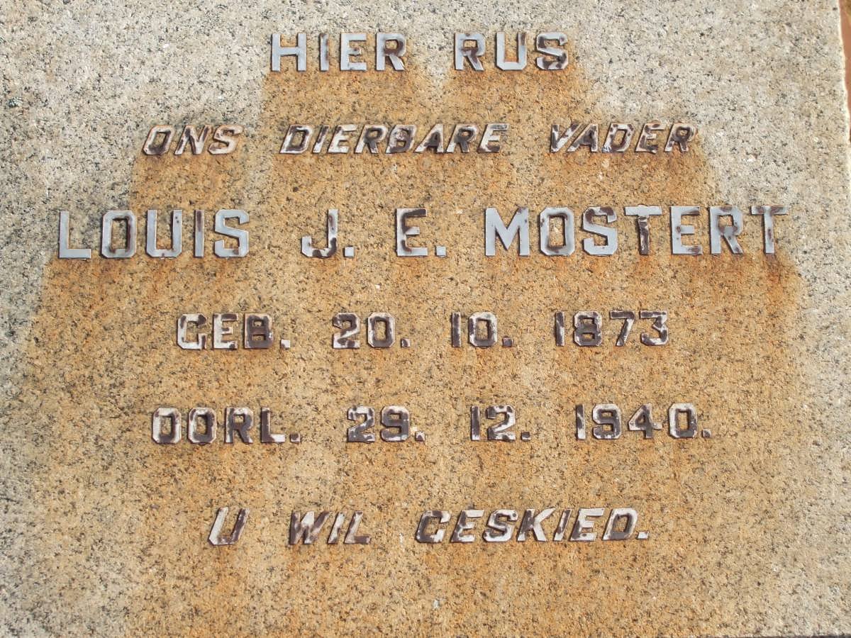 MOSTERT Louis J.E. 1873-1940