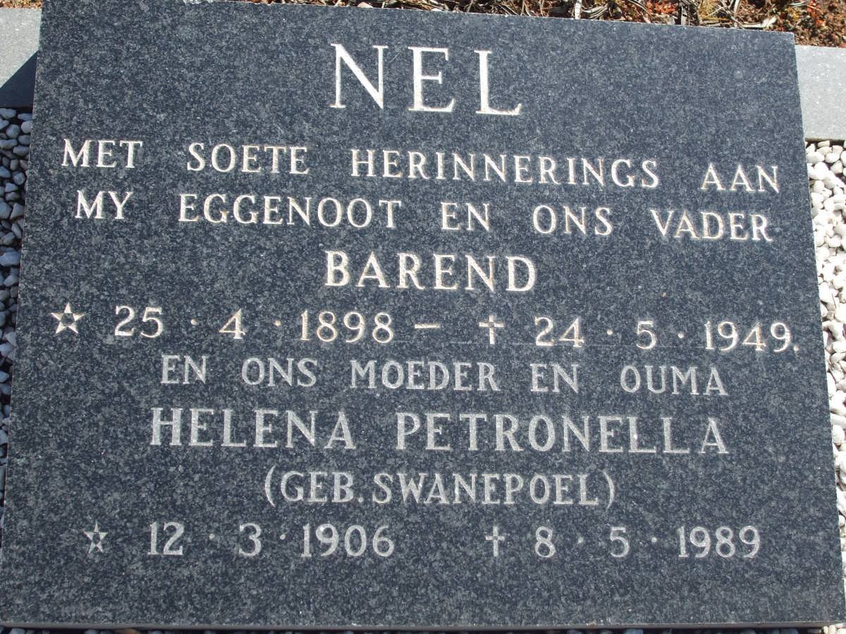 NEL Barend 1898-1949 &amp; Helena Petronella SWANEPOEL 1906-1989
