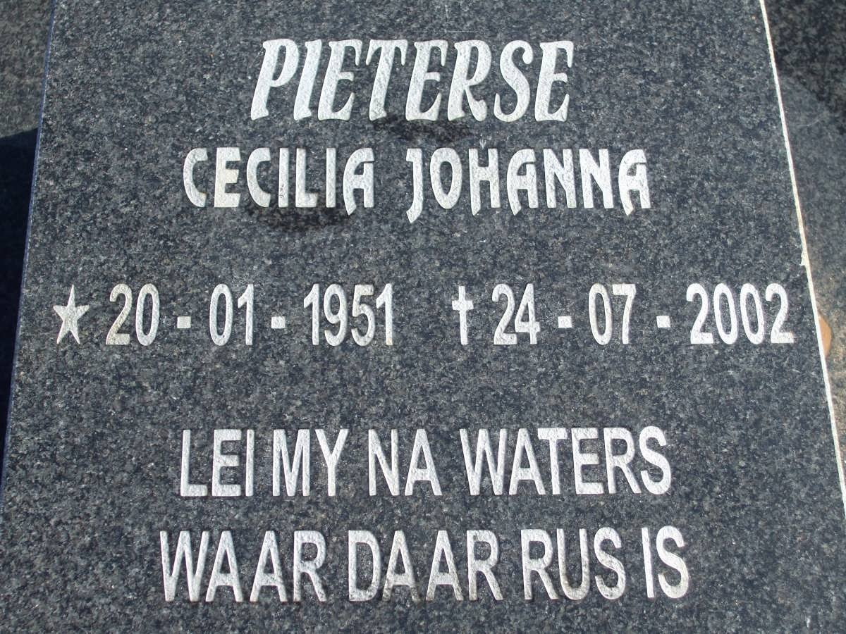 PIETERSE Cecilia Johanna 1951-2002