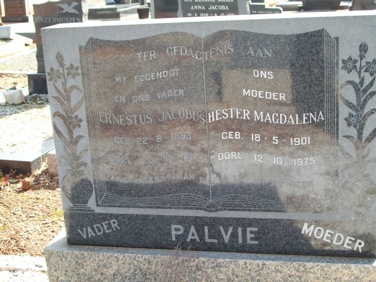 PALVIE Ernestus Jacobus 1893-1972 &amp; Hester Magdalena 1901-1975