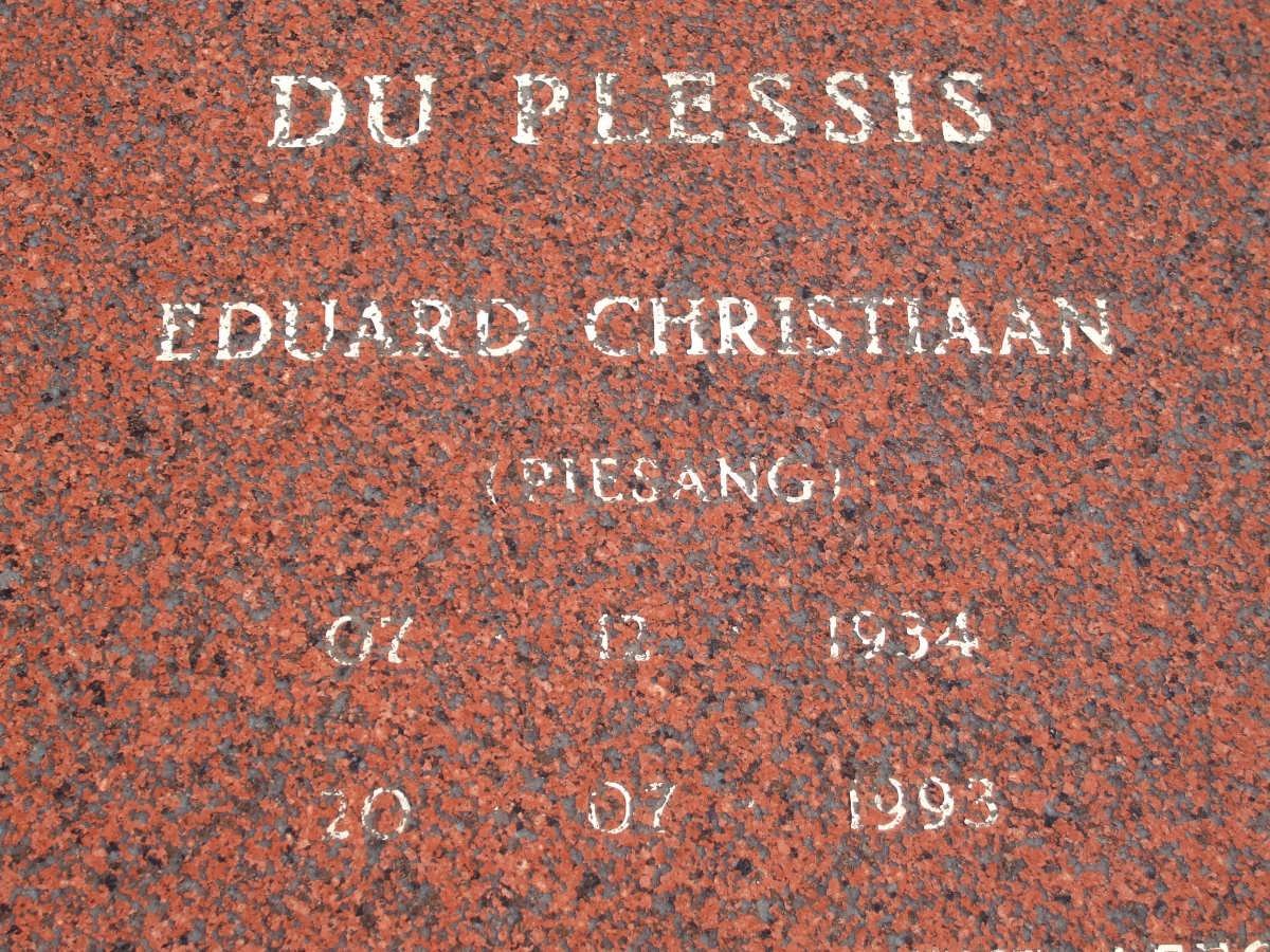 PLESSIS Eduard Christiaan, du 1934-1993