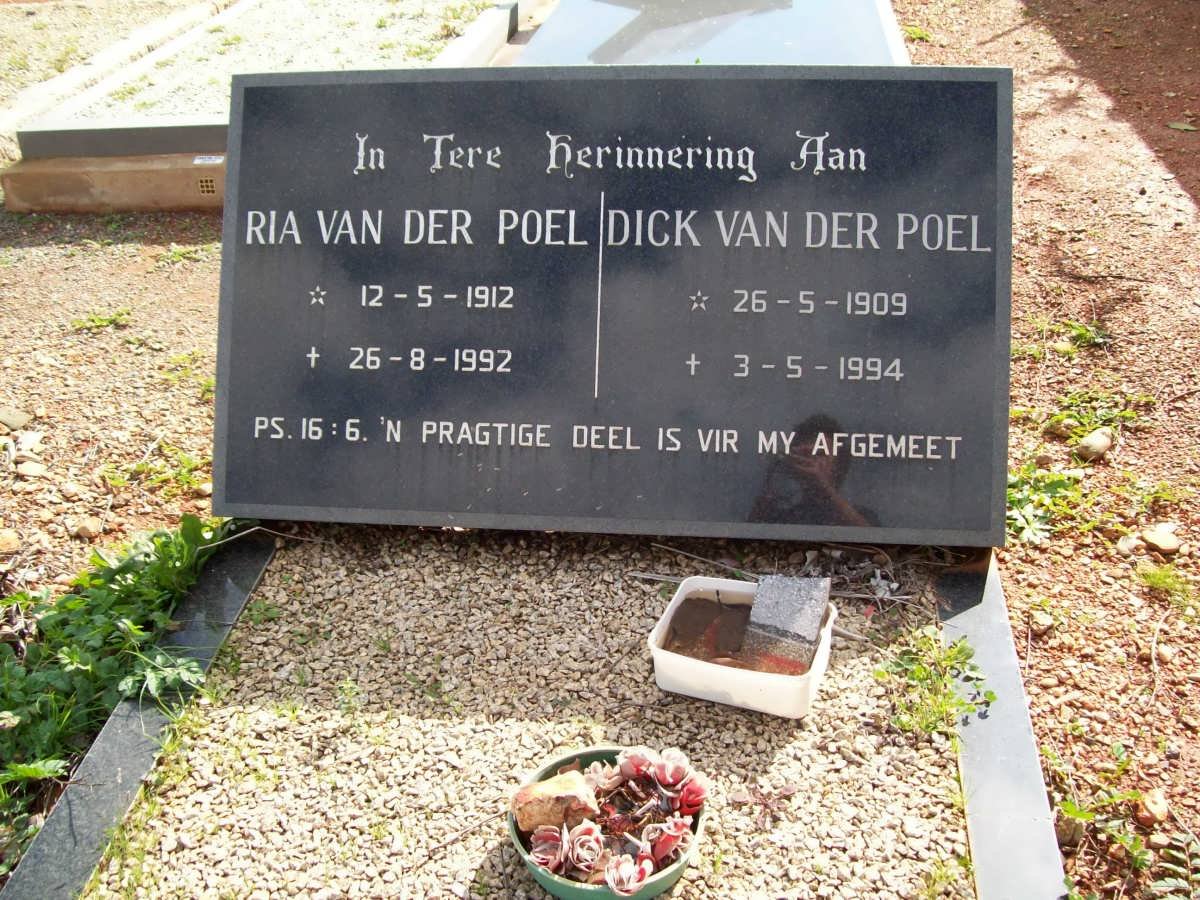 POEL Dick, van der 1909-1994 &amp; Ria 1912-1992