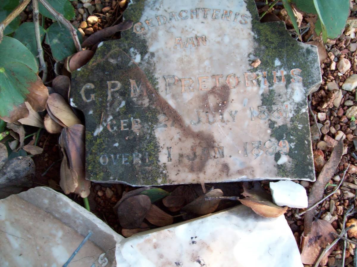 PRETORIUS G.P.M. 1881-1899