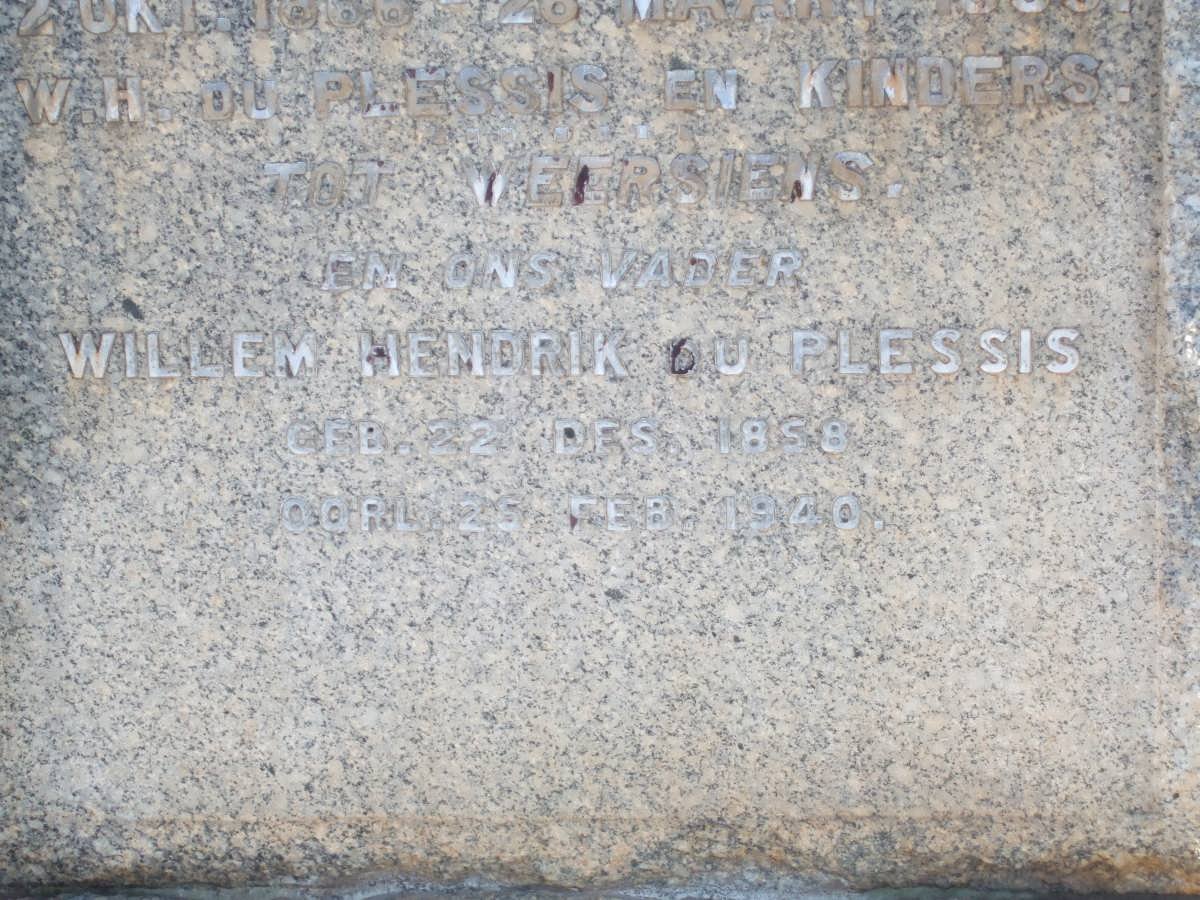 PLESSIS Willem Hendrik, du 1858-1940 &amp; Anna Susanna VISSER 1866-1935