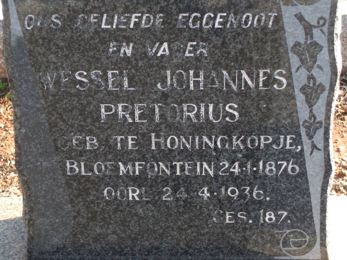 PRETORIUS Wessel Johannes 1876-1936