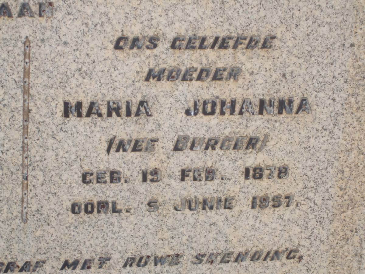 PIENAAR Hendrik Schalk 1877-1947 &amp; Maria Johanna BURGER 1878-1957