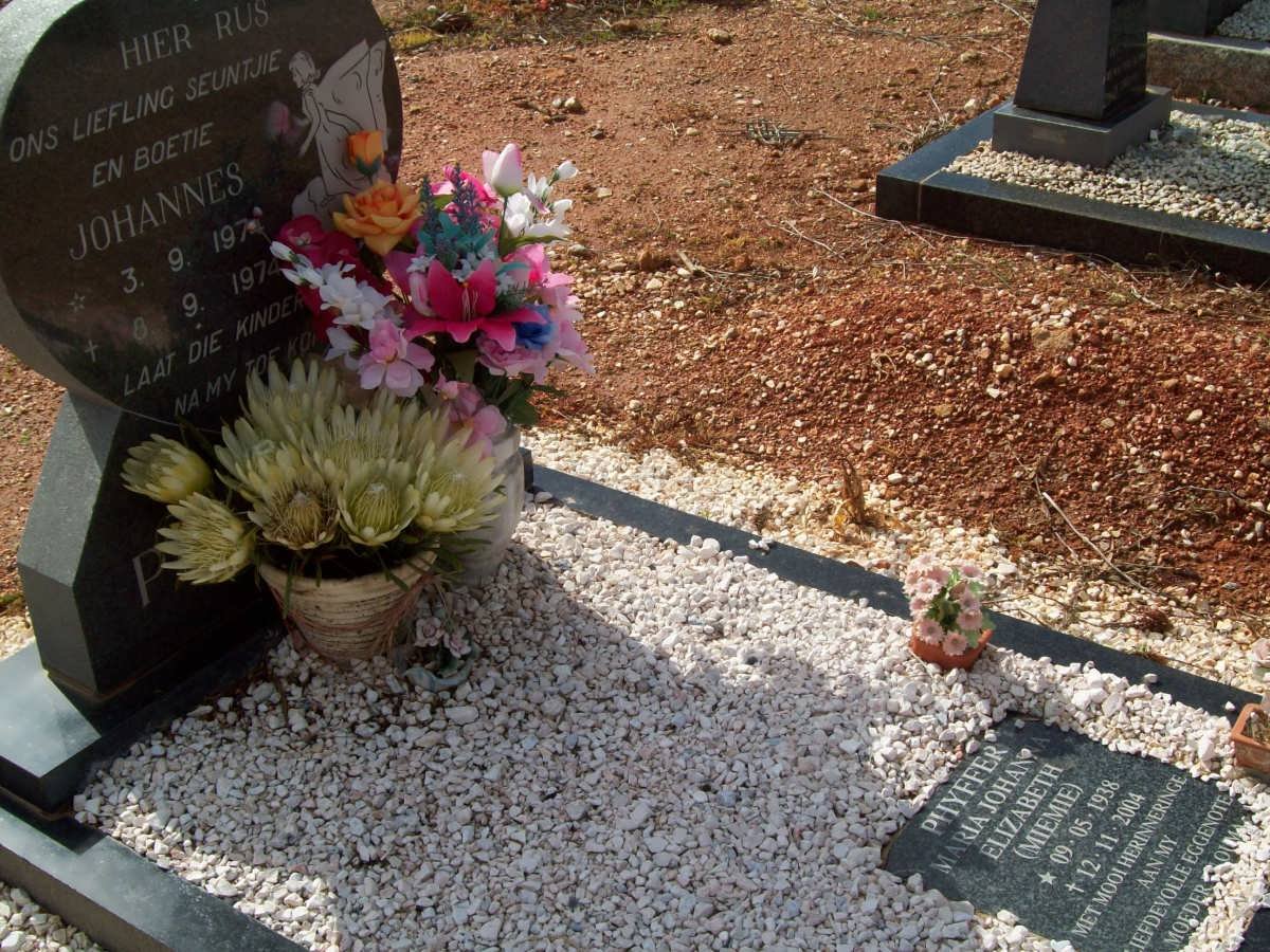 PHYFFER Maria Johanna Elizabeth 1938-2004 :: PHYFFER Johannes 1974-1974