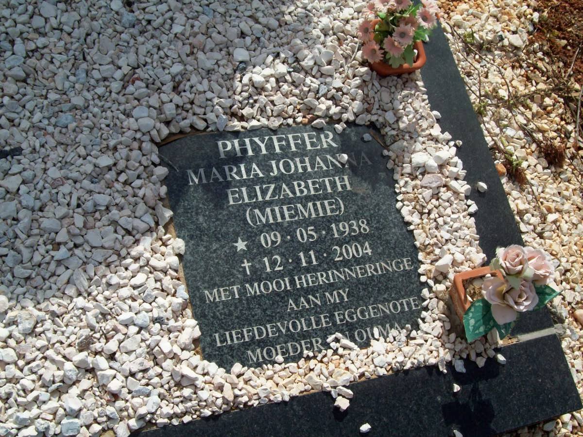 PHYFFER Maria Johanna Elizabeth 1938-2004