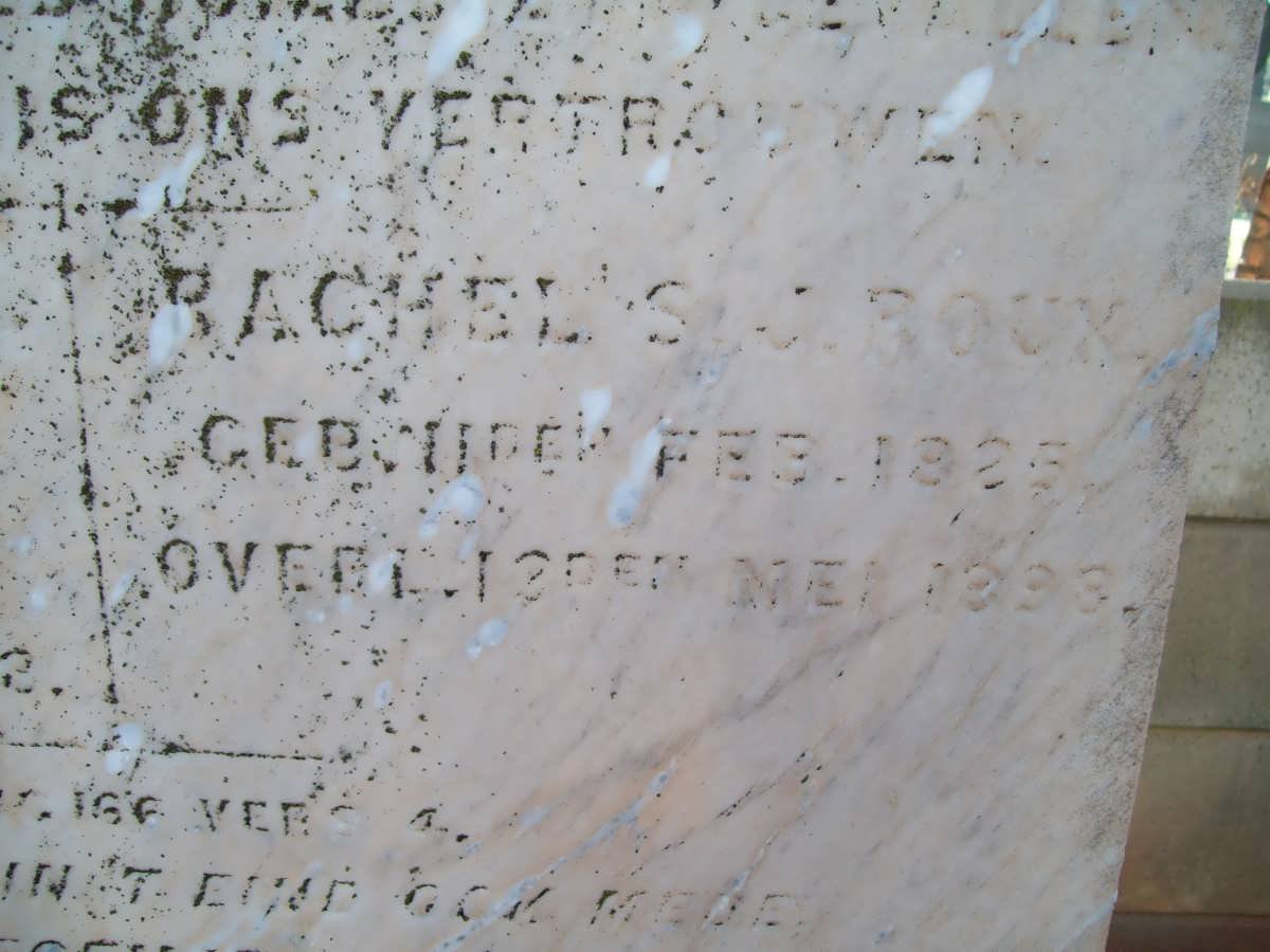 PLESSIS Johannes, du 1814-18?? &amp; Rachel S.J. ROUX 1825-1898