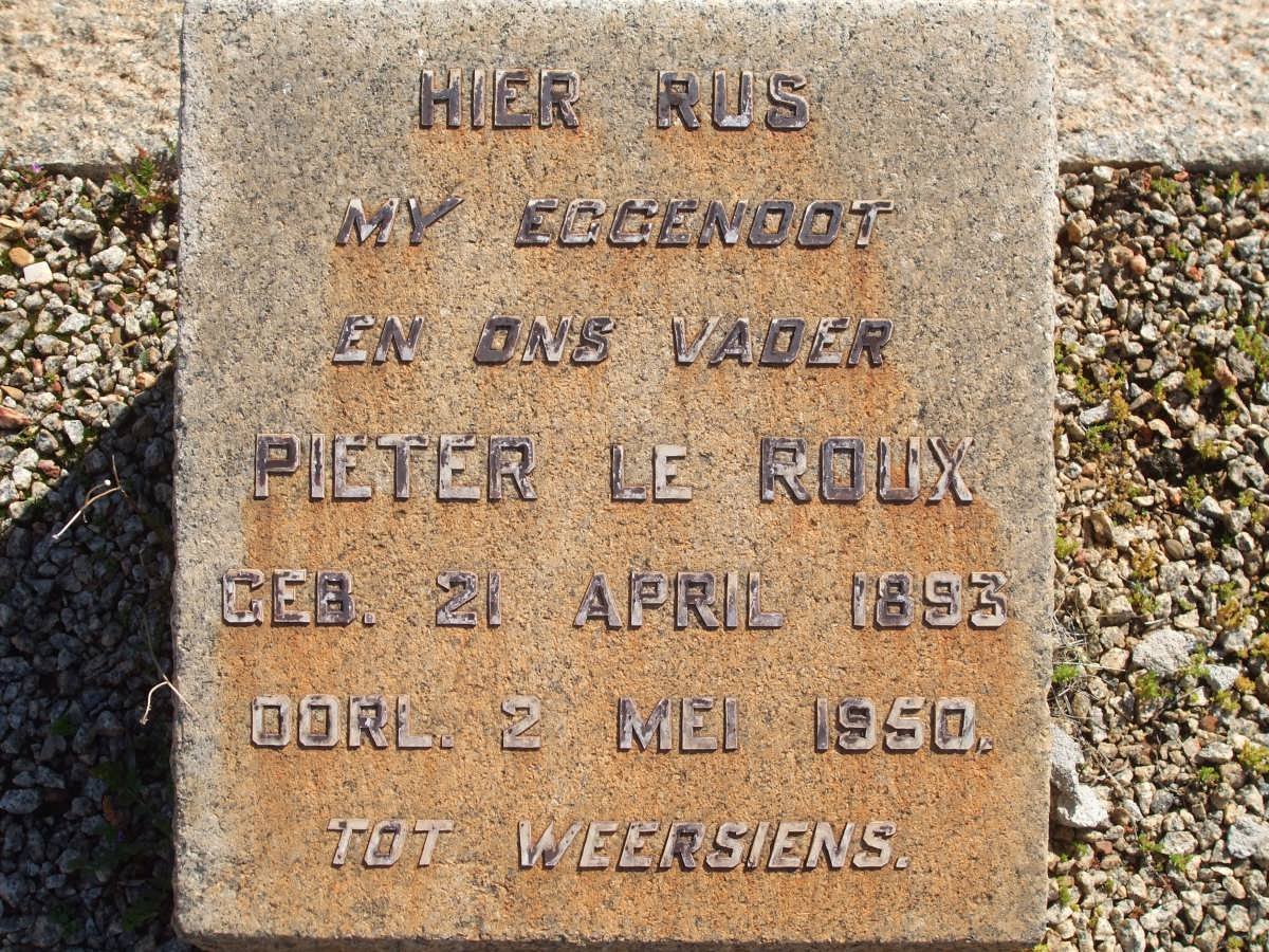 ROUX Pieter, le 1893-1950