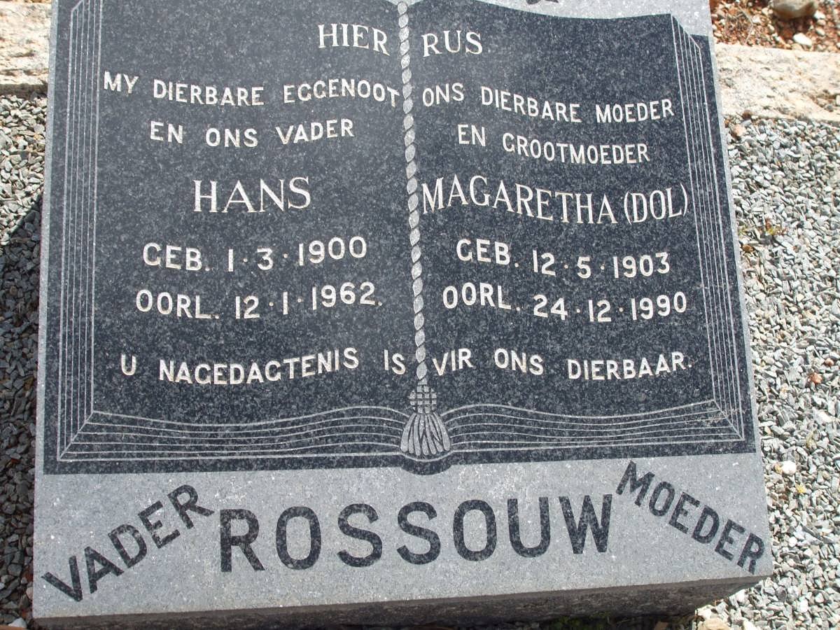 ROSSOUW Hans 1900-1962 &amp; Margaretha 1903-1990