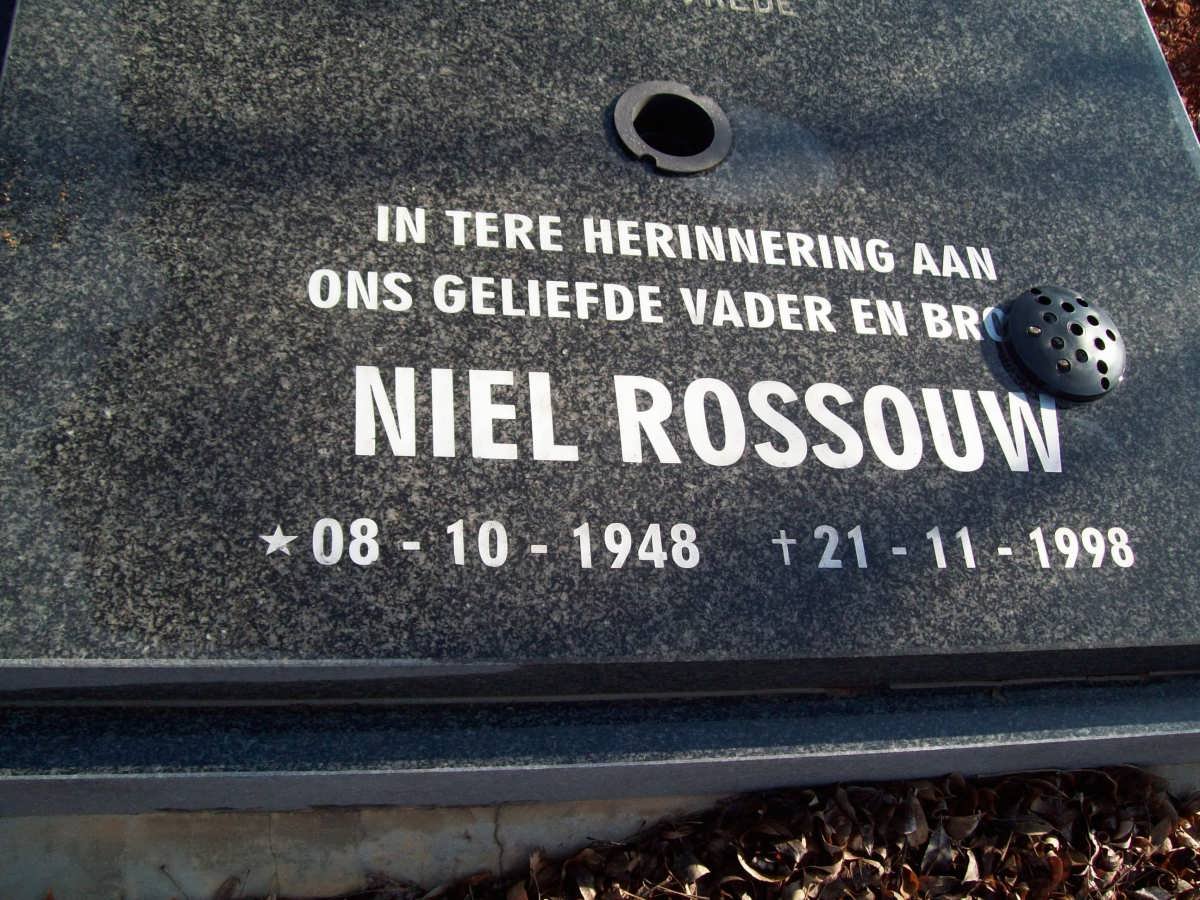 ROSSOUW Danie 1916-1994 &amp; Annie 1919-2004 :: ROSSOUW Niel 1948-1998