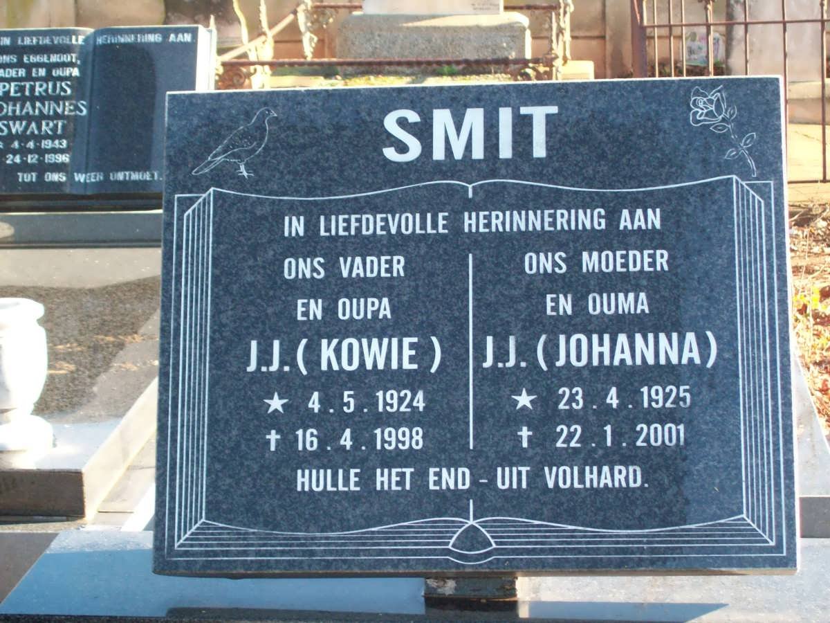SMIT J.J. 1924-1998 &amp; J.J. 1925-2001