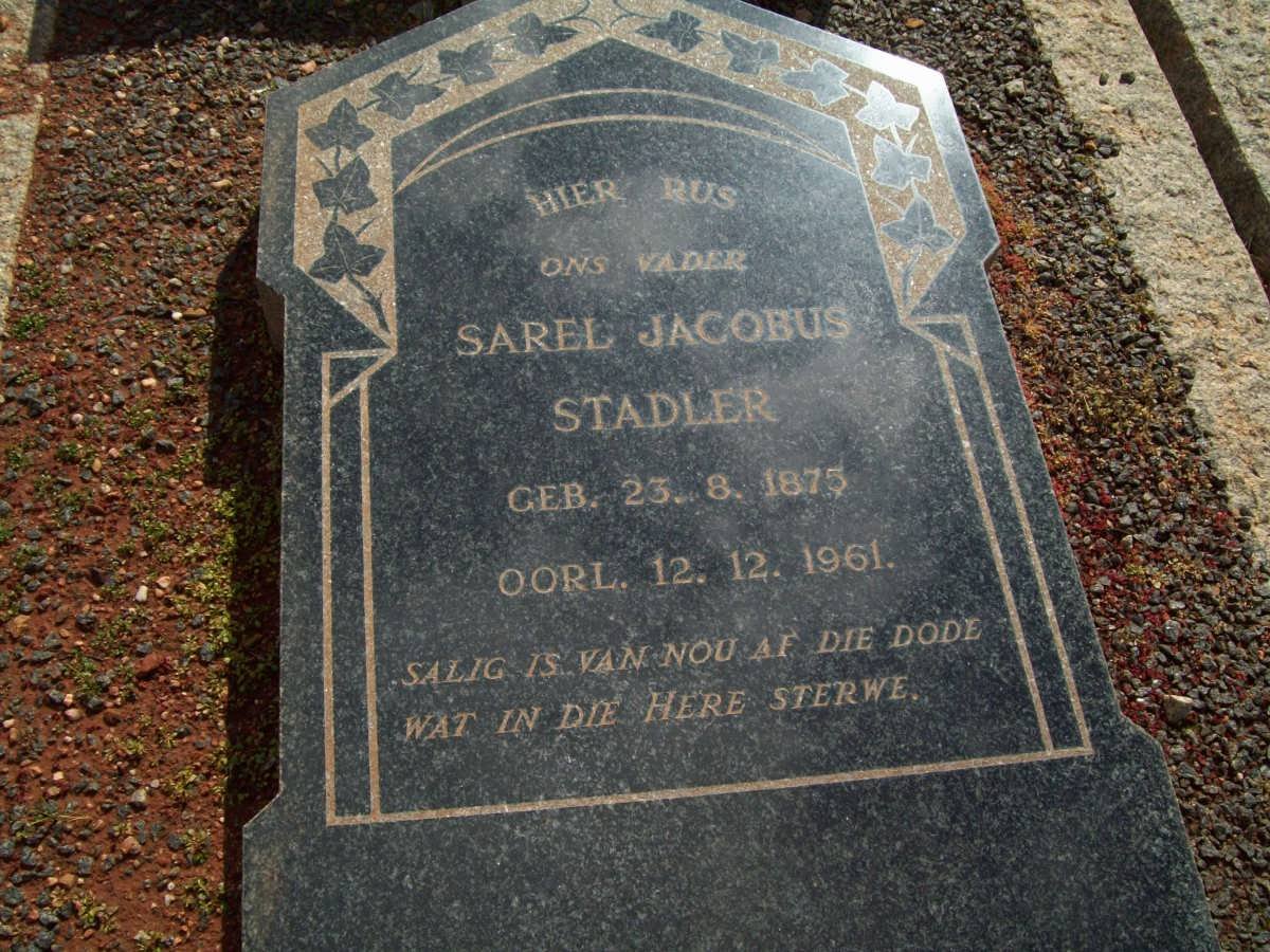 STADLER Sarel Jacobus 1875-1961