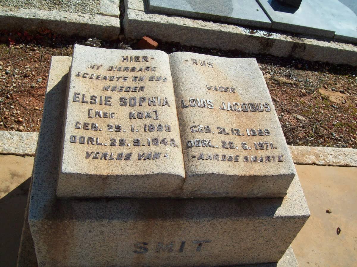 SMIT Louis Jacobus 1889-1971 &amp; Elsie Sophia KOK 1890-1948