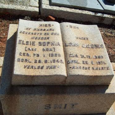 SMIT Louis Jacobus 1889-1971 &amp; Elsie Sophia KOK 1890-1948
