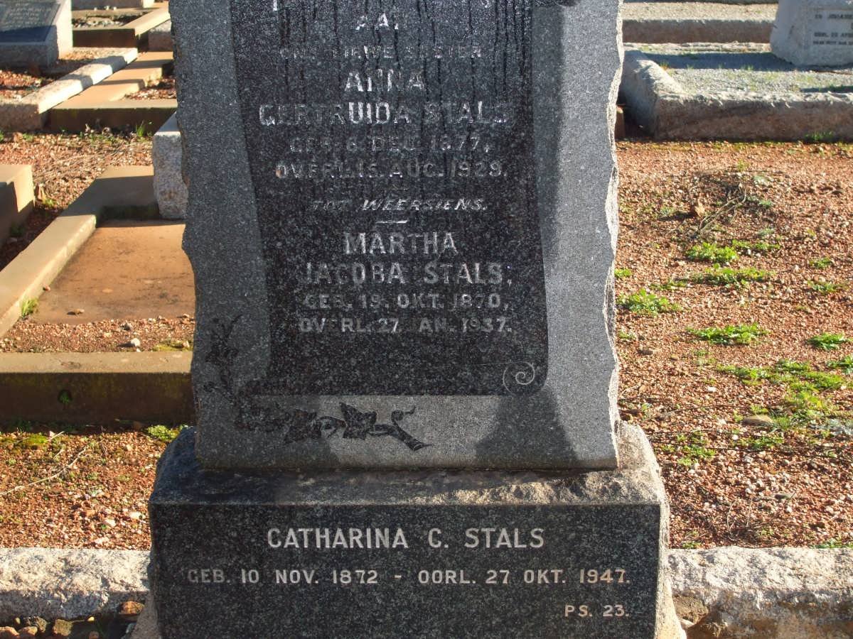 STALS Anna Gertruida 1877-1929 :: STALS Martha Jacoba 1870-1937 :: STALS Catharina C. 1872-1947