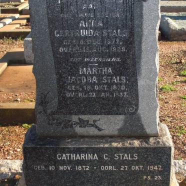 STALS Anna Gertruida 1877-1929 :: STALS Martha Jacoba 1870-1937 :: STALS Catharina C. 1872-1947