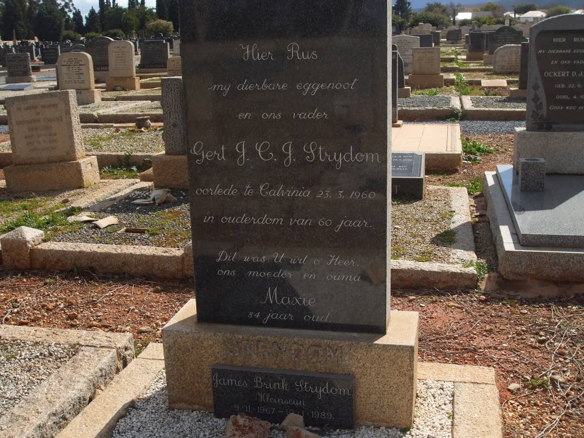 STRYDOM Gert J.C.J. -1960 &amp; Maxie :: STRYDOM James Brink 1967-1989