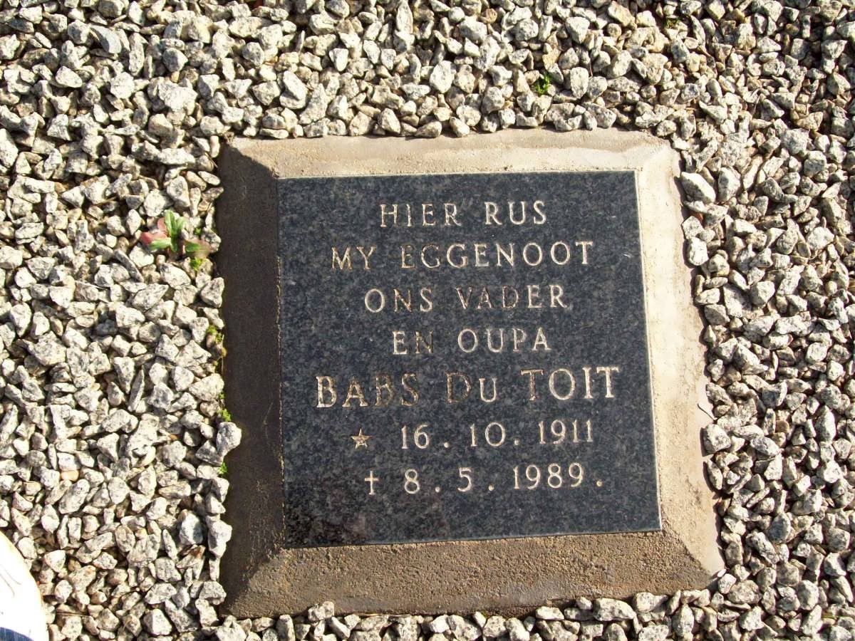 TOIT Babs, du 1911-1989