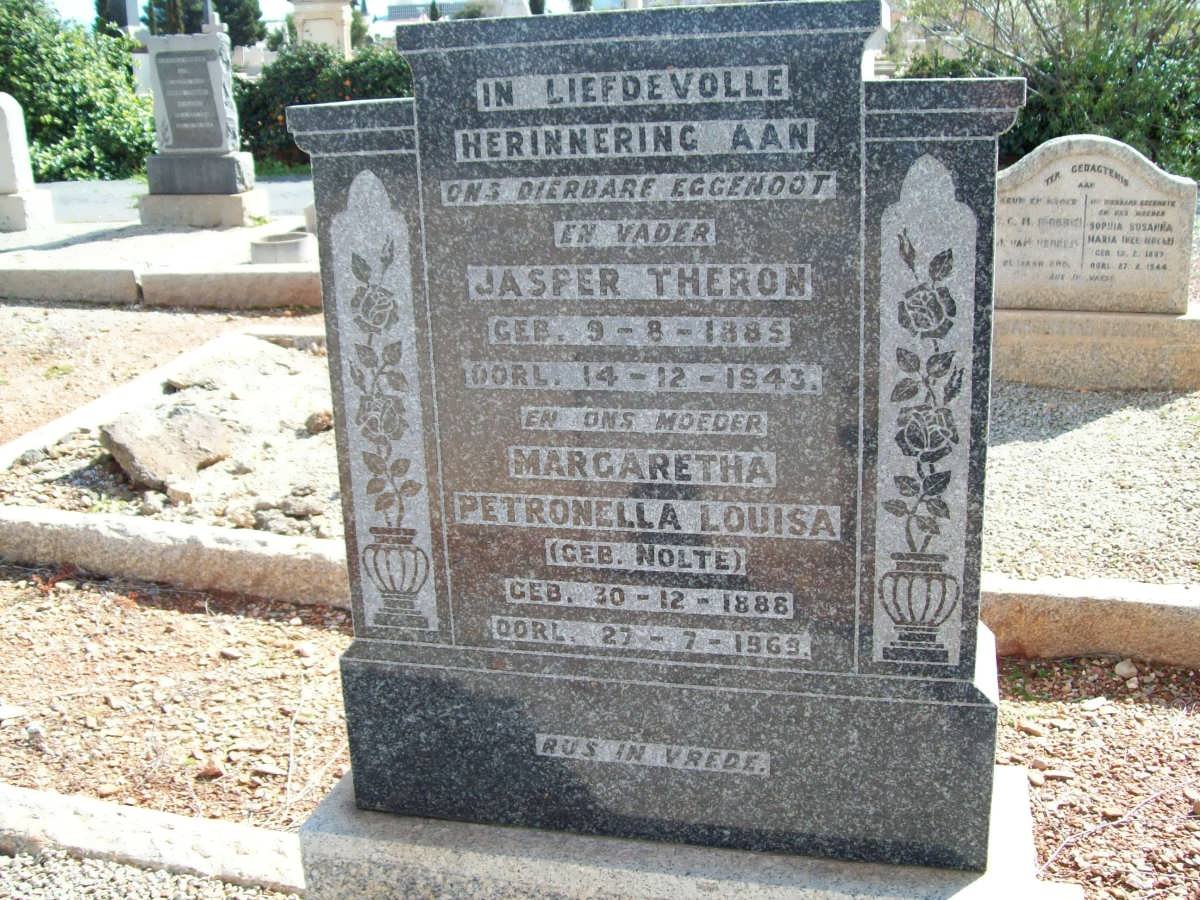 THERON Jasper 1885-1943 &amp; Margaretha Petronella Louisa NOLTE 1886-1969
