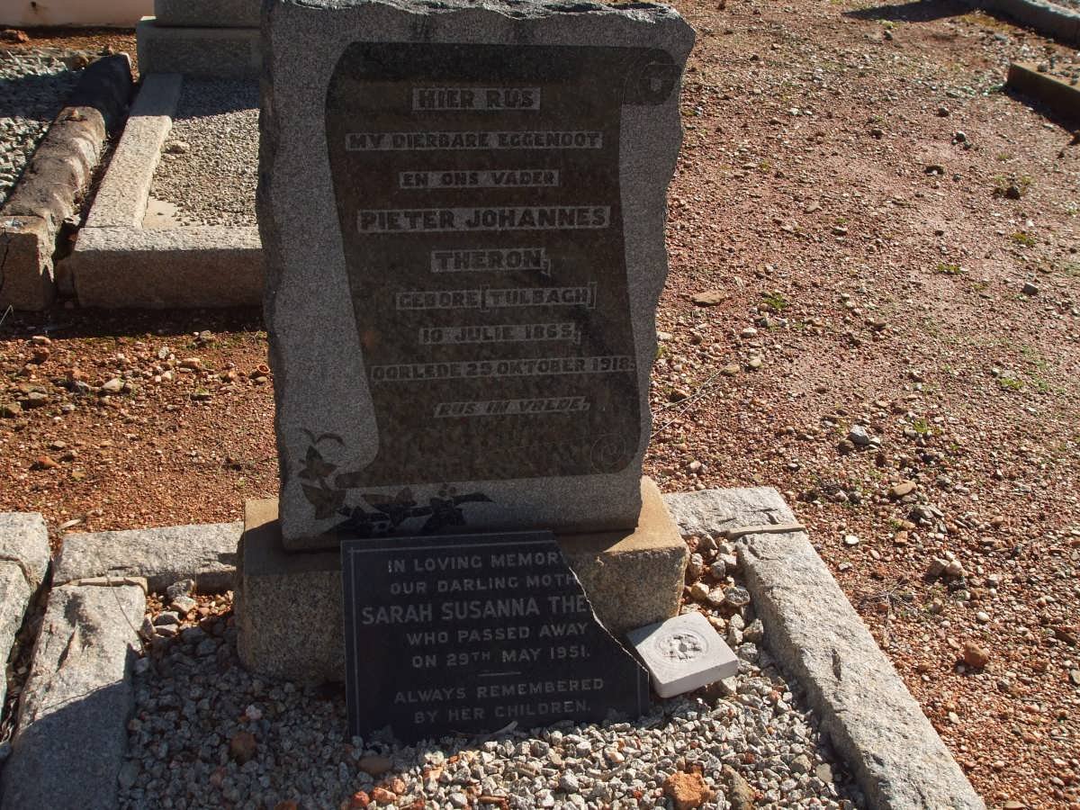 THERON Pieter Johannes 1965-1918 &amp; Sarah Susanna 1951
