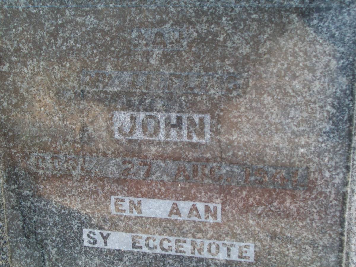 TOIT John, du -1941 &amp; Susie MAREE -1971