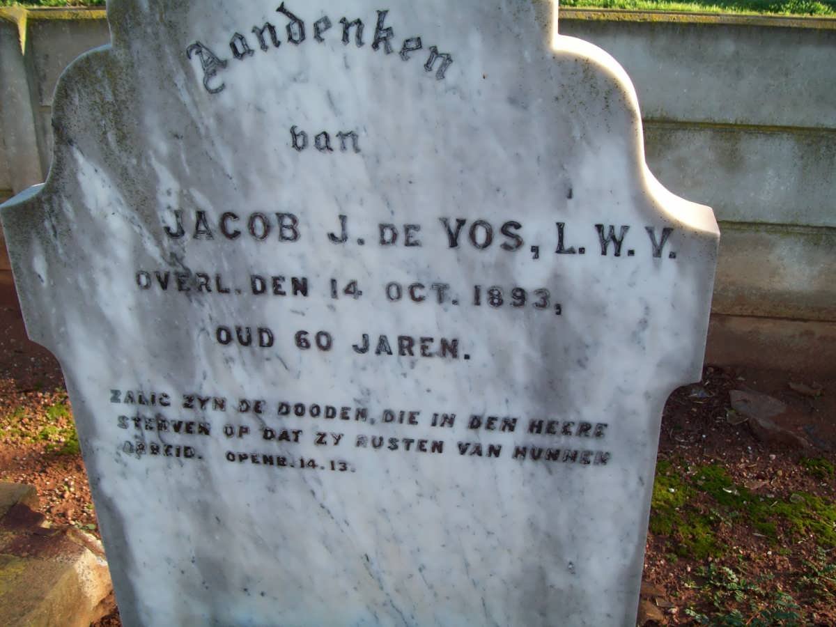 VOS Jacob J., de -1893