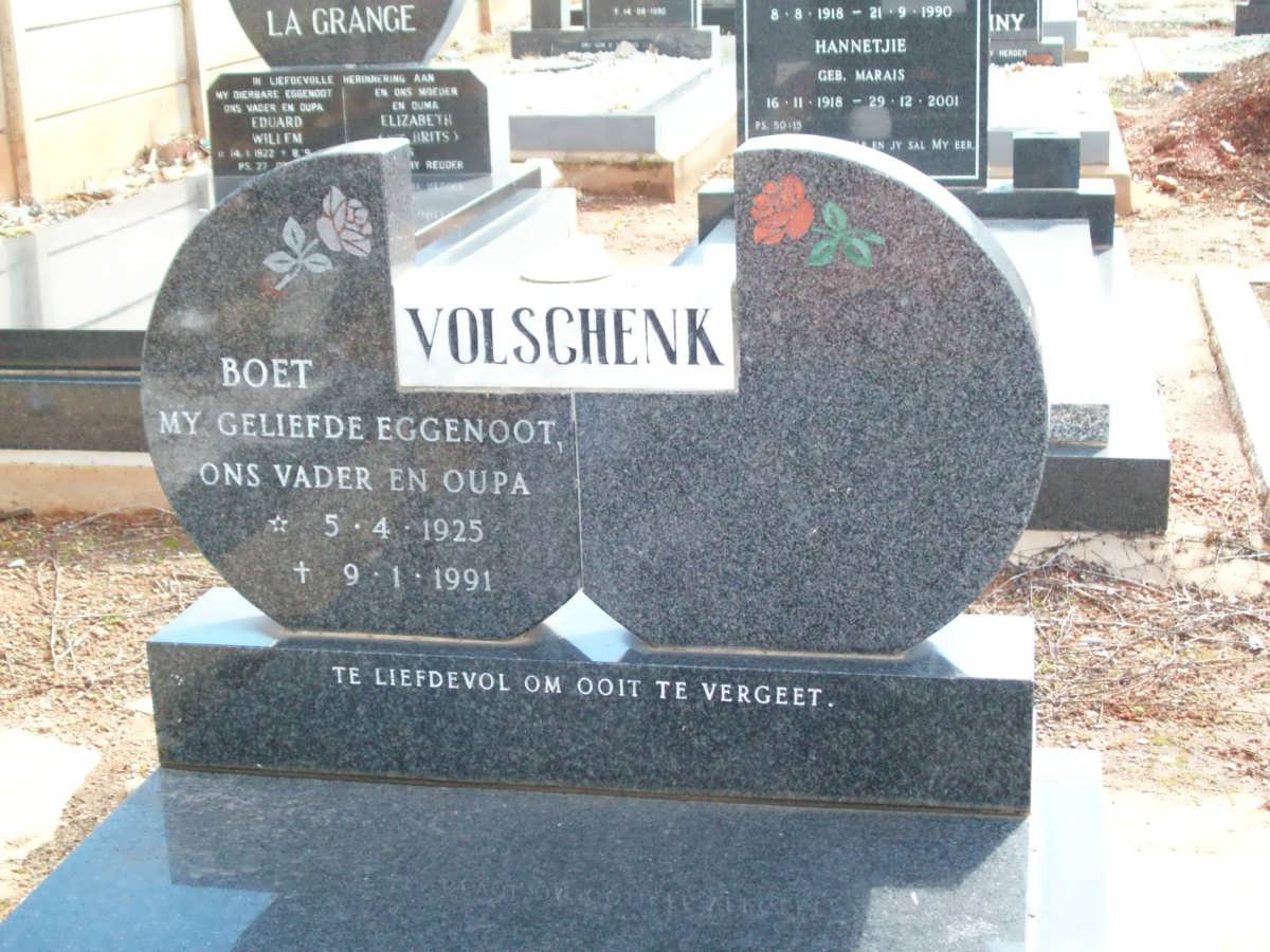 VOLSCHENK Boet 1925-1991