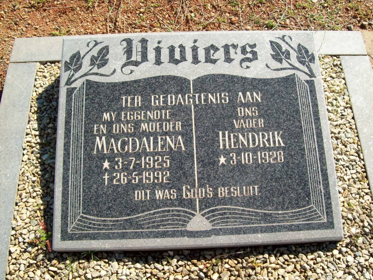 VIVIERS Hendrik 1928- &amp; Magdalena 1925-1992