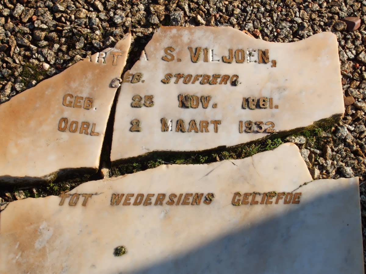 VILJOEN ? S. nee STOFBERG 1861-1932