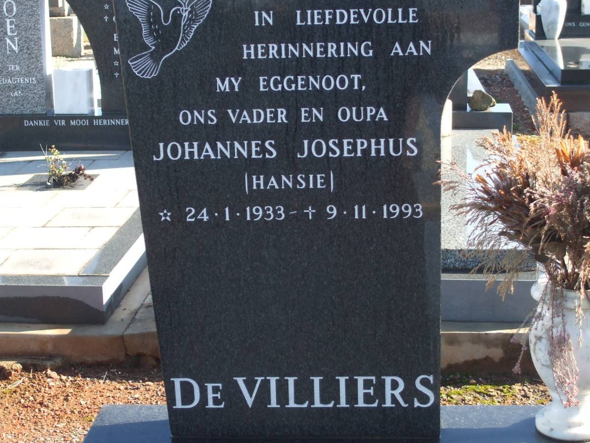 VILLIERS Johannes Josephus, de 1933-1993